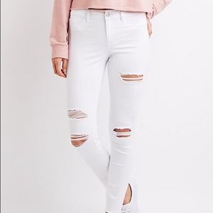 Refuge white ripped skinny jeans